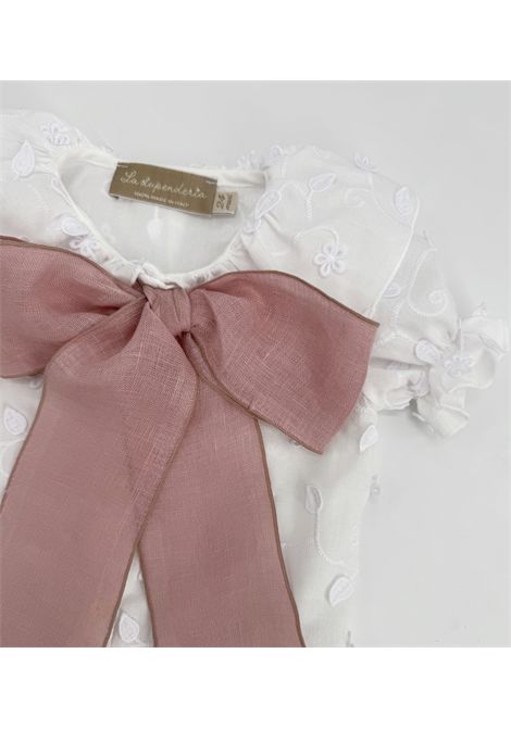 Camicia ricamata con fiocco LA STUPENDERIA | 2TJCM82I14